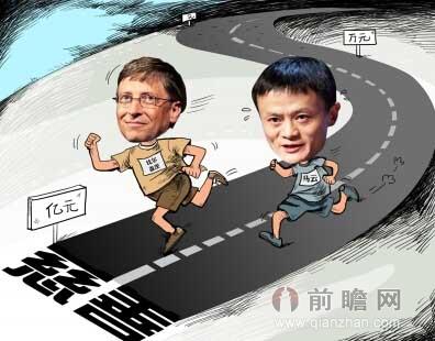 马云与盖茨比赛谁会花钱