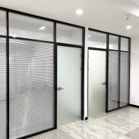 安格美增建筑办公室装修办公隔断玻璃隔音玻璃隔断