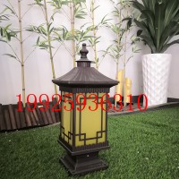 别墅庭院围栏灯中式特色铝制柱头灯户外防水LED接市电定制