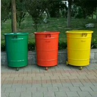 300升铁质圆桶 户外环卫垃圾桶 果皮箱 厂家批发定制