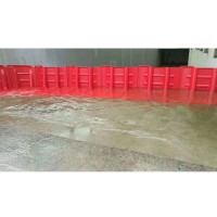 红色防洪抗灾暴雨防洪板75公分高挡水板安徽停车场塑料挡水板