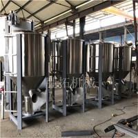 大型塑料不锈钢工业搅拌机颗粒混合拌料机立式螺杆搅拌机搅拌桶