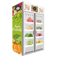 无人售货柜 扫码开门取货关门自动结算智能售货机生鲜果蔬称重柜