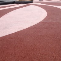 彩色陶瓷颗粒，陶瓷防滑路面，彩色防滑路面施工